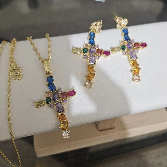 Set necklace and earrings - Picture 1 of 2